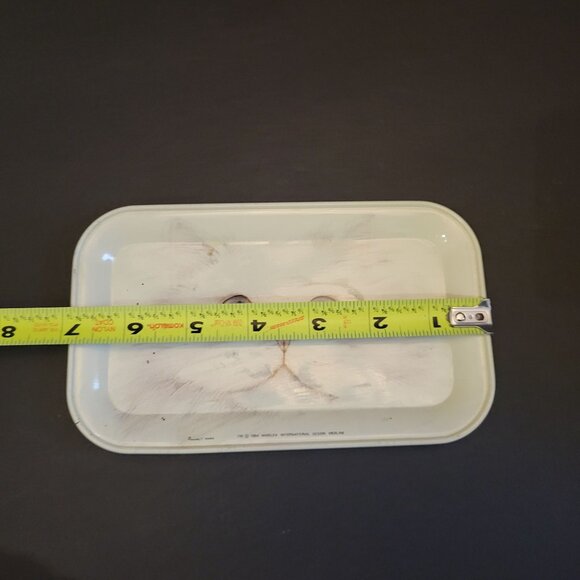 Vintage 1984 Marlex Cat Face Design Rectangular Metal Tray - Picture 6 of 6